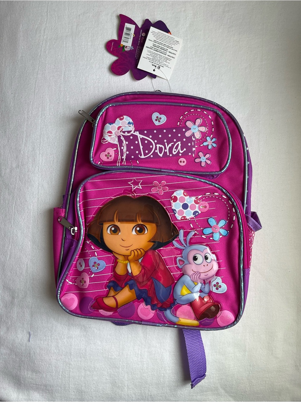 Vintage Dora The Explorer Pink Kids Small Backpack Y2K Deadstock